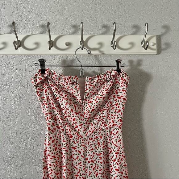 Flynn Skye Parker Cherry Print Strapless Jumpsuit - Picture 3 of 10